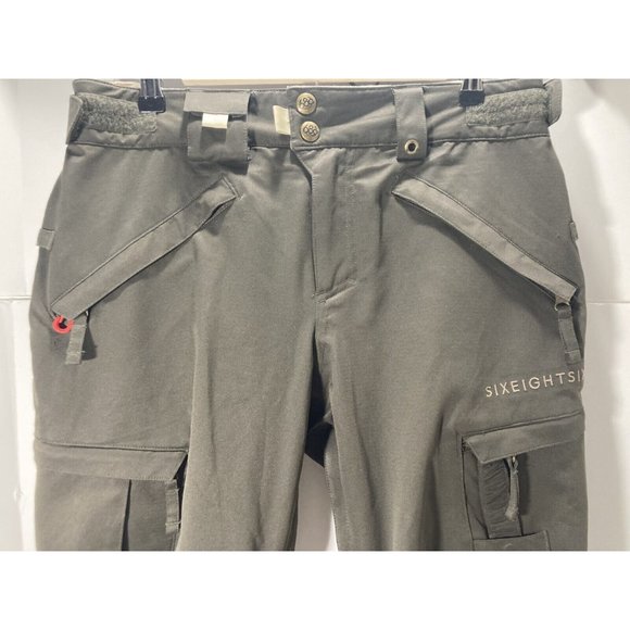 686 Six Eighty Six Womens Snow Pants Size M Olive - Picture 3 of 5